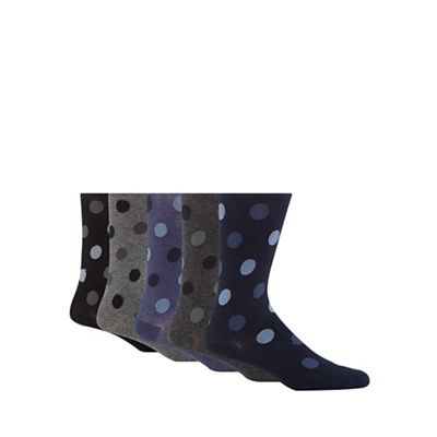 Freshen Up Your Feet Pack of five assorted spotted socks